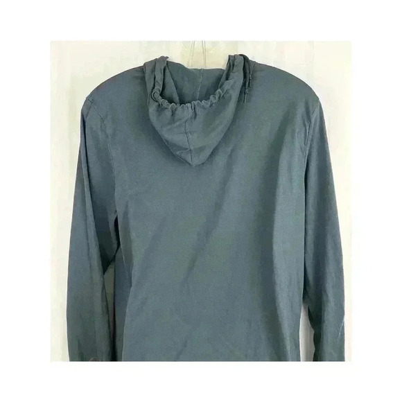 HURLEY Overdrive Mens Hooded T-Shirt LARGE Blue Long Sleeve - Picture 5 of 9